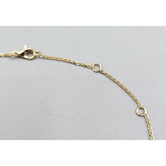 Dragonfly Rhinestone Encrusted Crystals Pendant Necklace Gold Tone 17" Chain - Picture 4 of 4